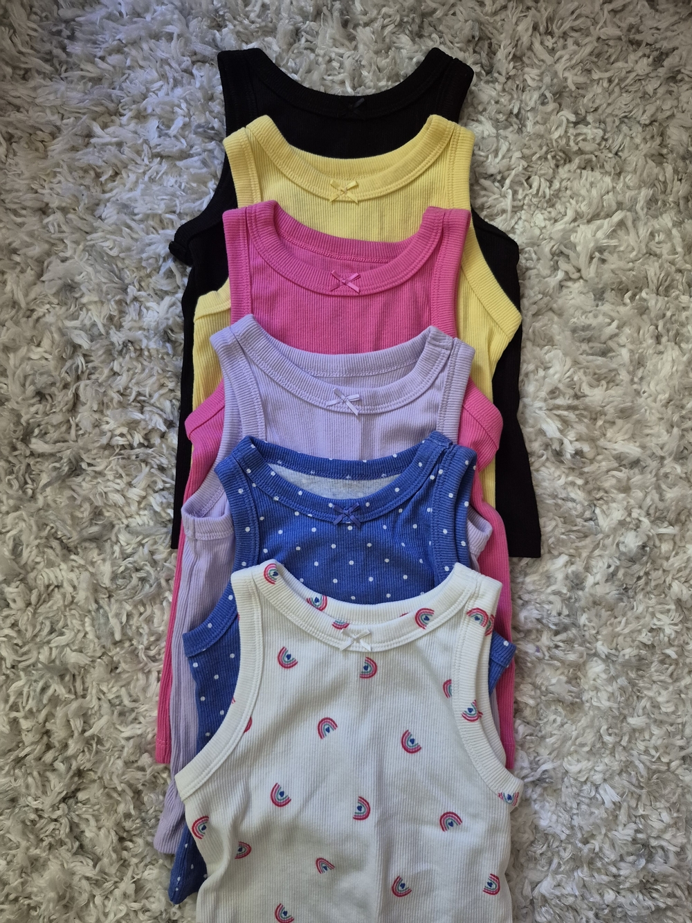 Wonder Nation Girls' Ribbed Tank Top Set - Multi Color
